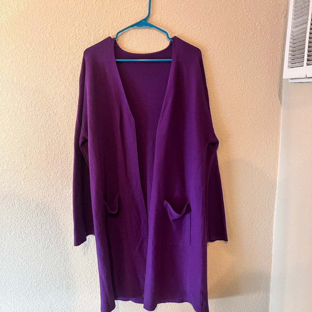 Purple Women's Sweater Cardigan